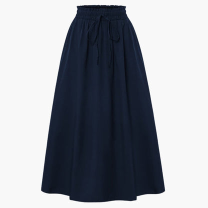 Women's Midi Skirt Elastic Waist Floral Print