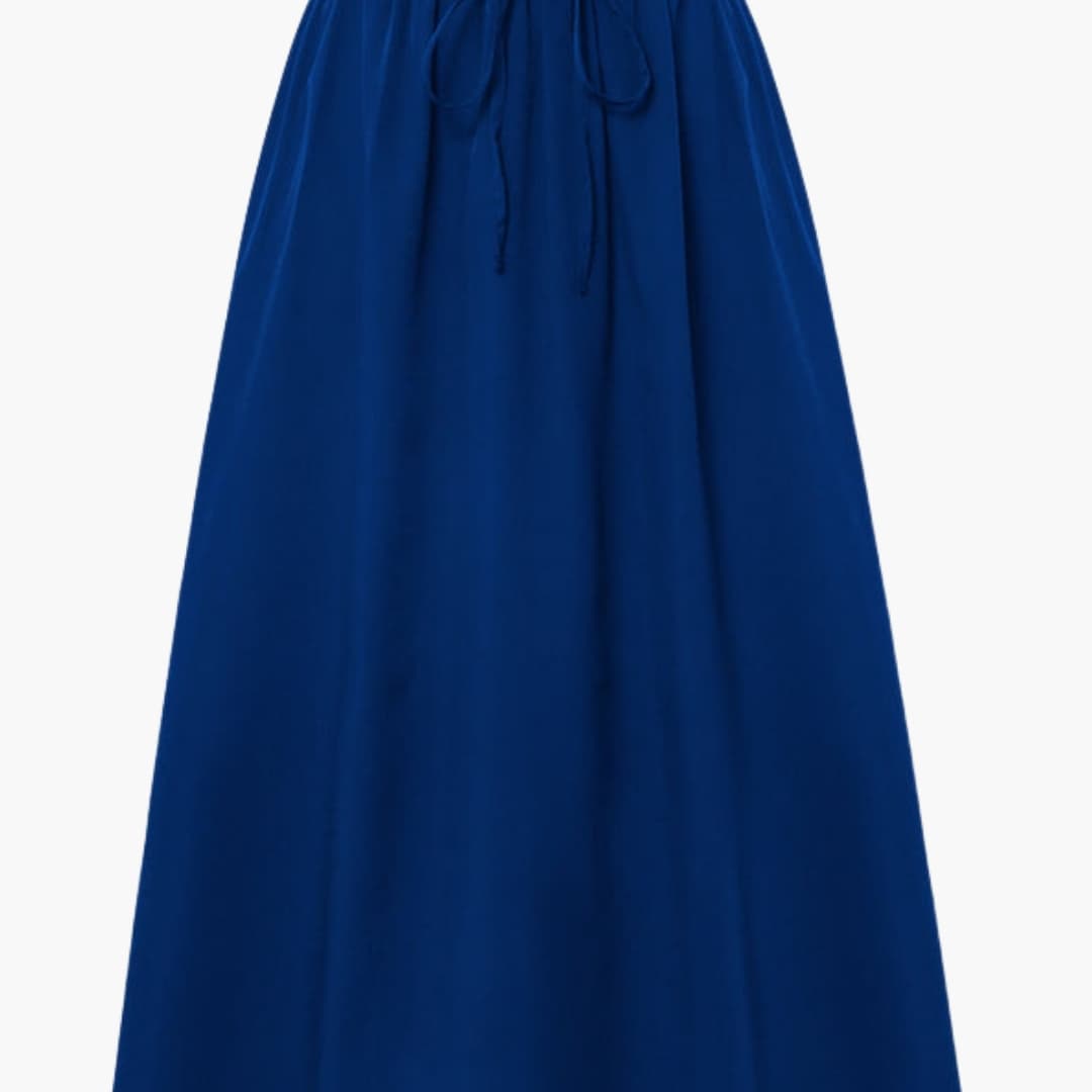 Women's Midi Skirt Elastic Waist Floral Print
