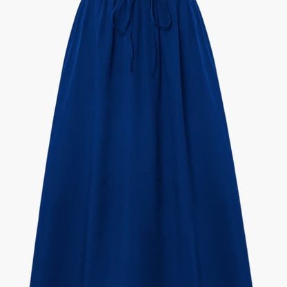 Women's Midi Skirt Elastic Waist Floral Print