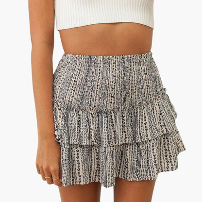 Women's Midi Skirt Elastic Waist Straight Hem