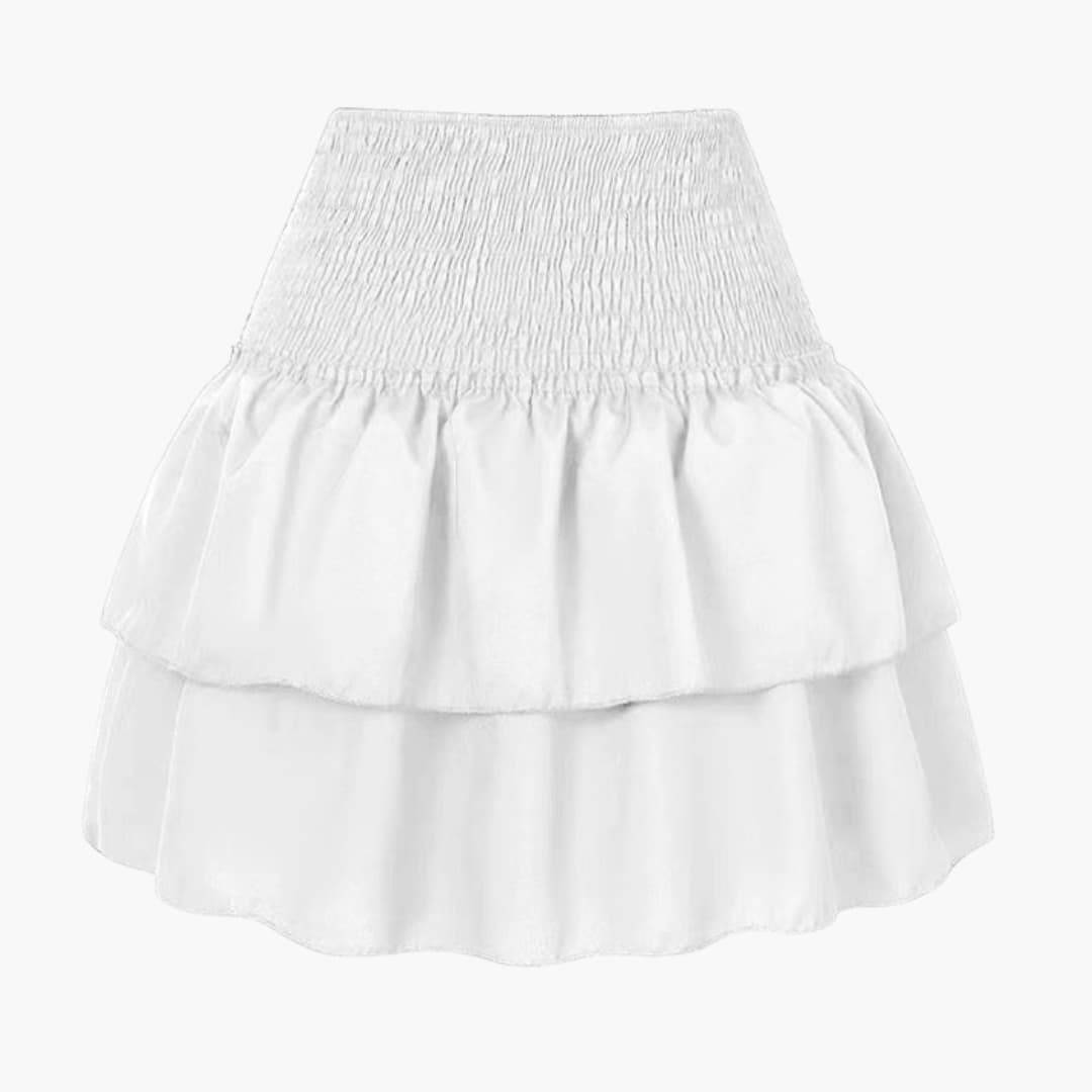Women's Midi Skirt Elastic Waist Straight Hem