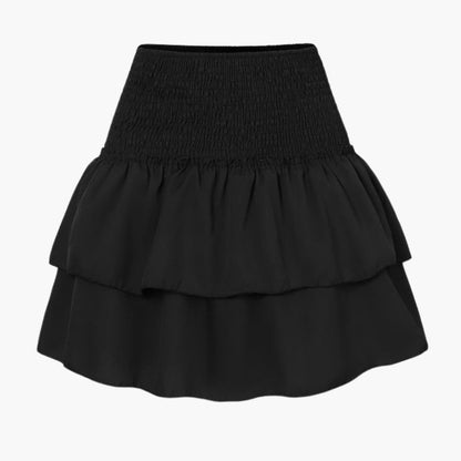 Women's Midi Skirt Elastic Waist Straight Hem