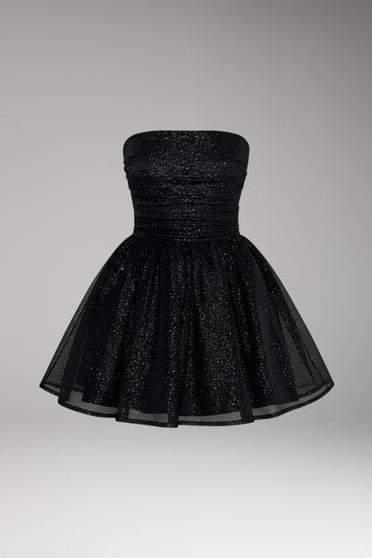 Women's Mini Glitter Dress Fitted - 
Fashinoza