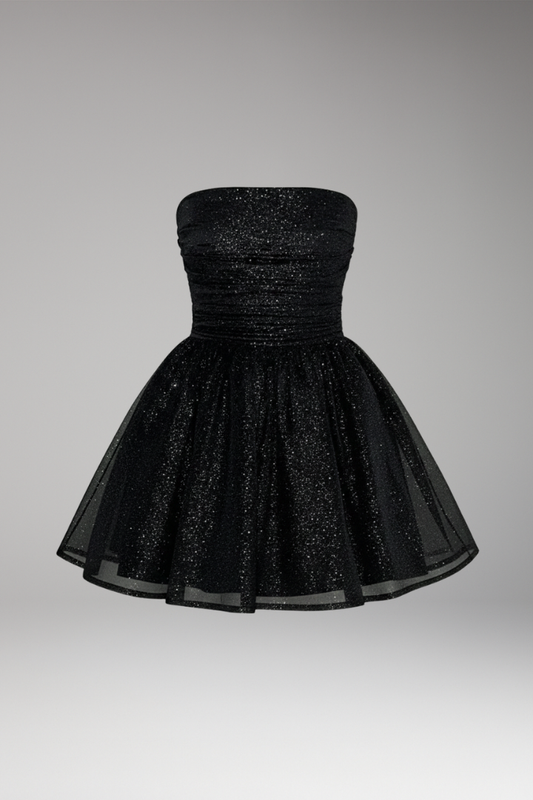 Women's Mini Glitter Dress Fitted - 
Fashinoza