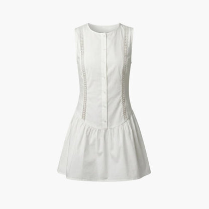 Women's Mini Dress Round Neck Side Cutouts