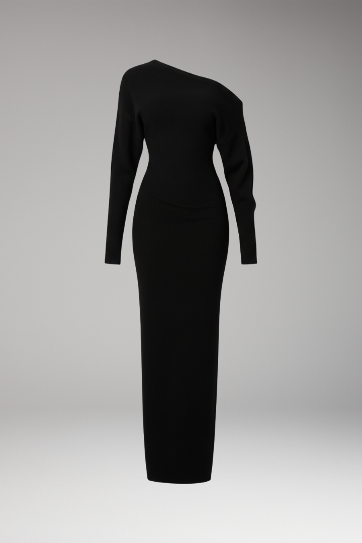 Women's Off Shoulder Knit Dress Fitted - 
Fashinoza