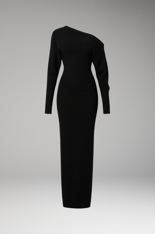Women's Off Shoulder Knit Dress Fitted - 
Fashinoza