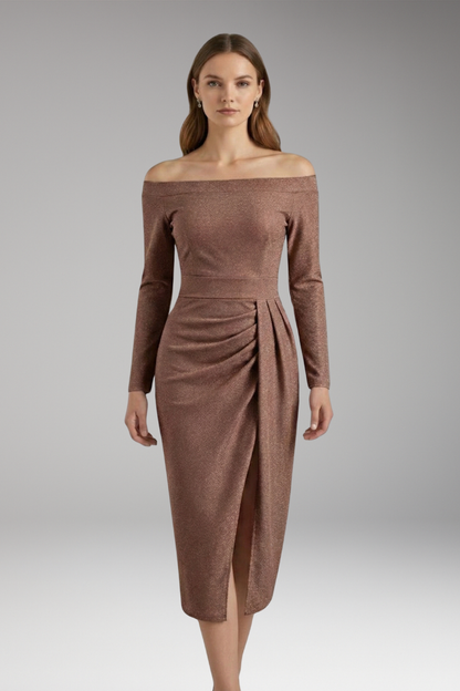 Women's Long Sleeve Off Shoulder Dress