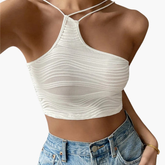 Women's Off Shoulder Ribbed Crop - Fashinoza