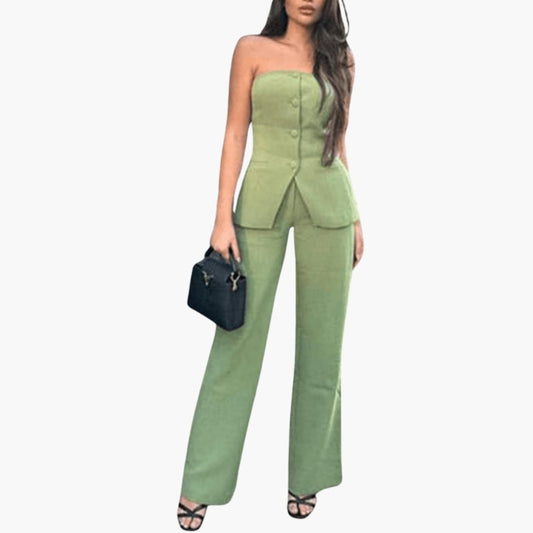 Women's Off Shoulder Two Piece Skirt Set Long Sleeve - Fashinoza