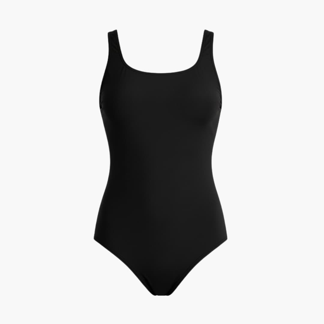 Women's Ombre Swimsuit Round Neck Striped Back One Piece