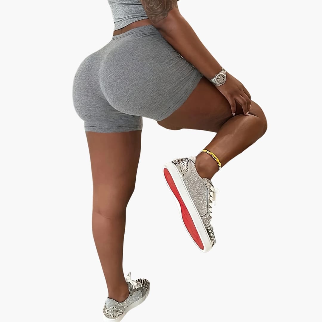 Women's Cropped Tee And Shorts Set