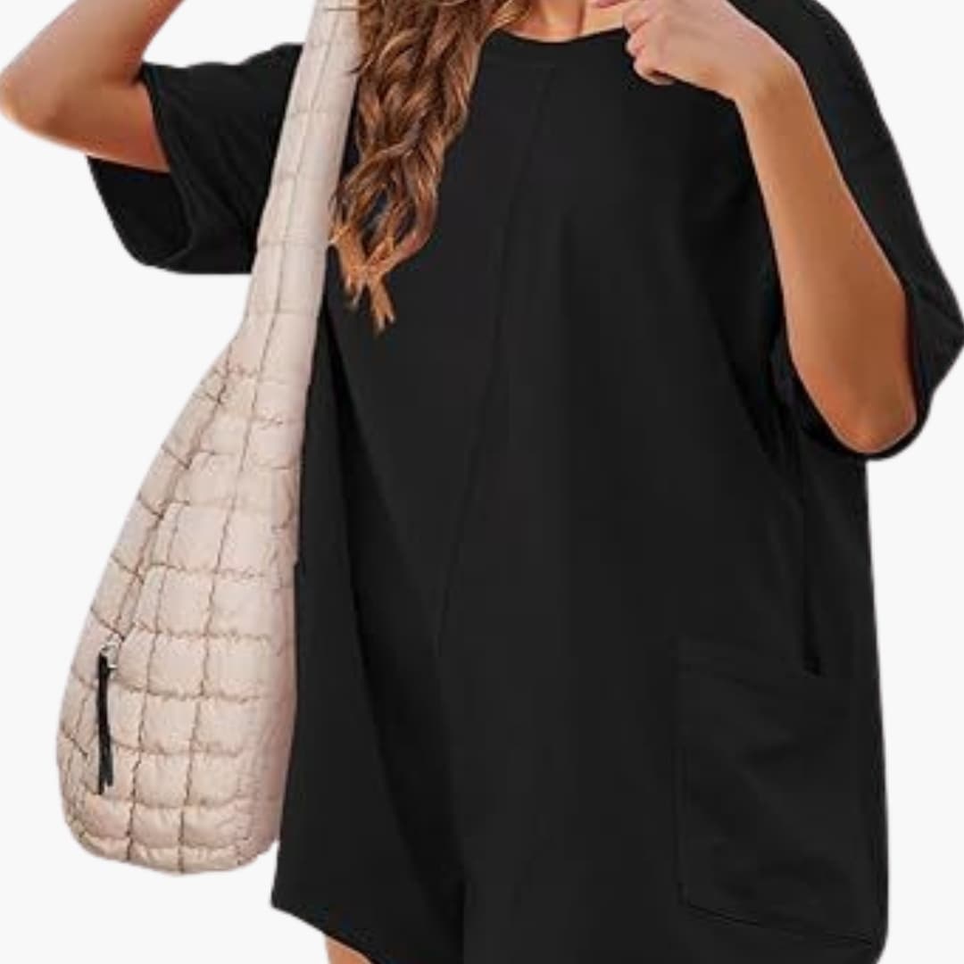 Women's Short Sleeve T-Shirt Dress Cotton Mini Pocket