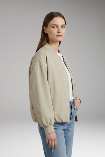 Women's Oversized Zip Jacket Long Sleeve