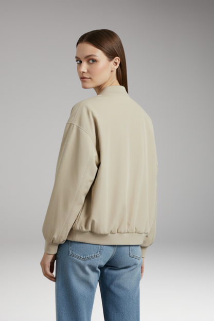 Women's Oversized Zip Jacket Long Sleeve