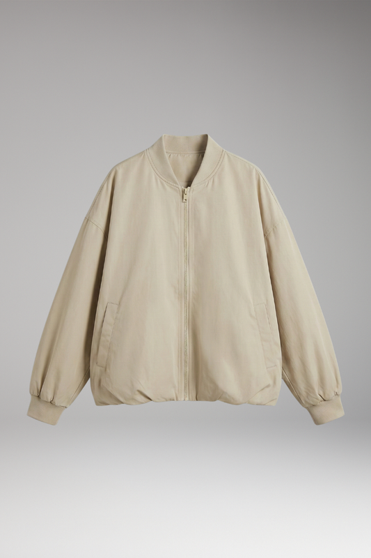 Women's Oversized Zip Jacket Long Sleeve - 
Fashinoza