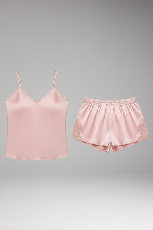 Women's Satin Pajama Set Camisole - 
Fashinoza