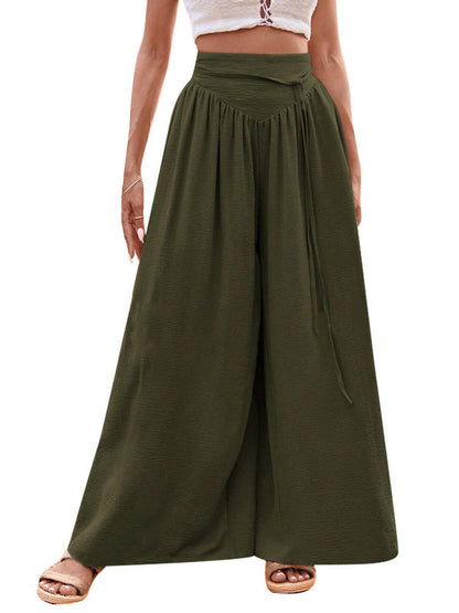 Women's High Waist Palazzo Pants Casual Style - Fashinoza