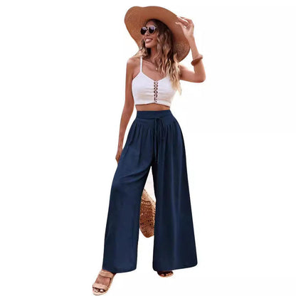 Women's High Waist Palazzo Pants Casual Style