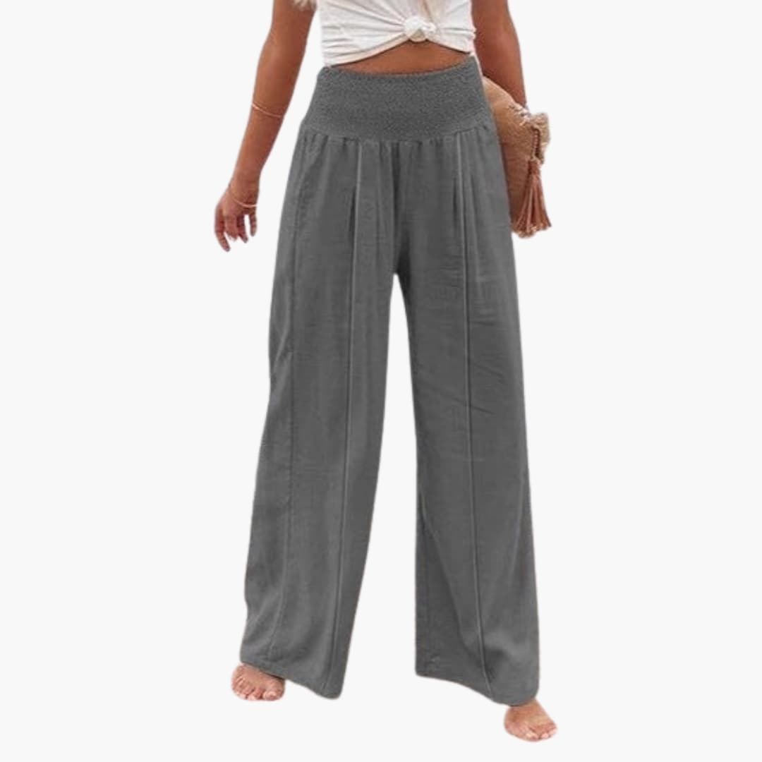 Women's High Waist Palazzo Pants Pleated Front