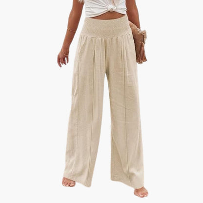 Women's High Waist Palazzo Pants Pleated Front