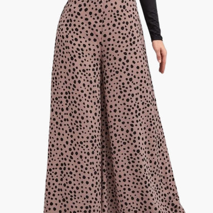 Women's High Waist Palazzo Pants Polka Dot - Fashinoza