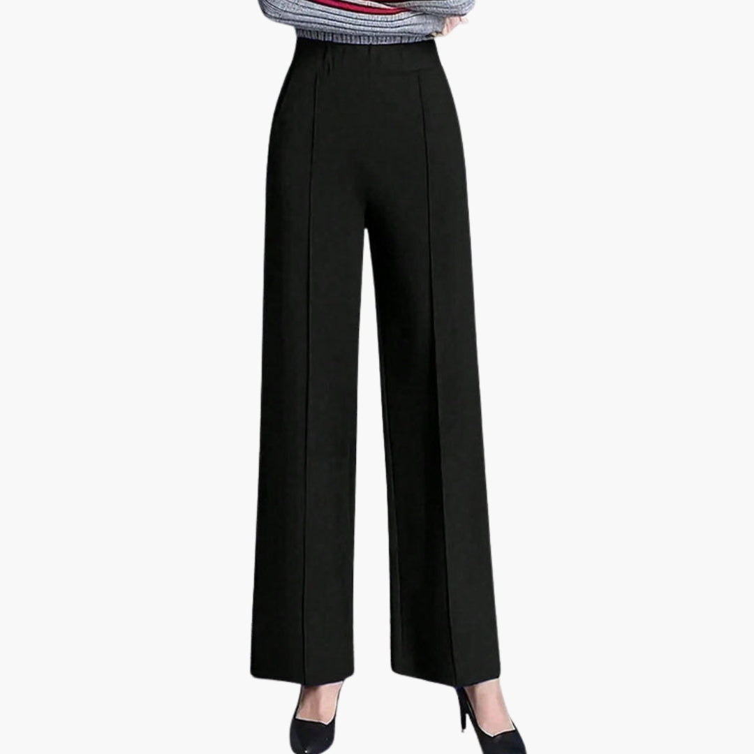 Women's High Waist Palazzo Pants Side Pleated - Fashinoza