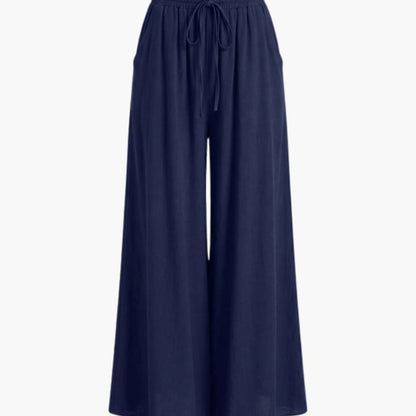 Women's Palazzo Pants Elastic Waistband
