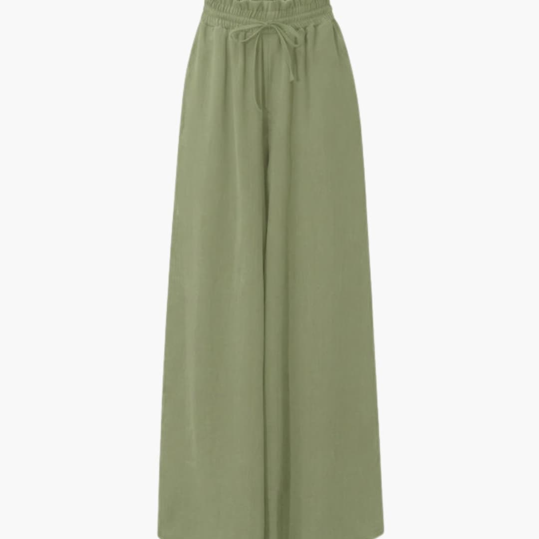 Women's Palazzo Pants Elastic Waistband