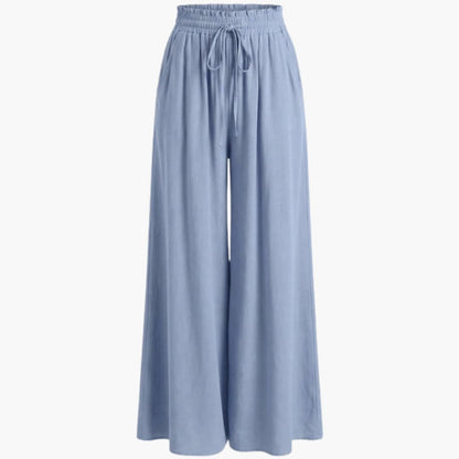 Women's Palazzo Pants Elastic Waistband - Fashinoza
