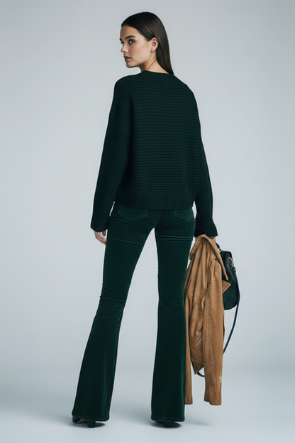Women's Flared Ribbed Pants