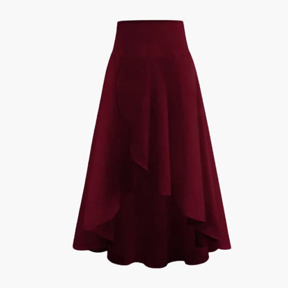 Women's Pleated Midi Skirt Elastic Waist - Fashinoza