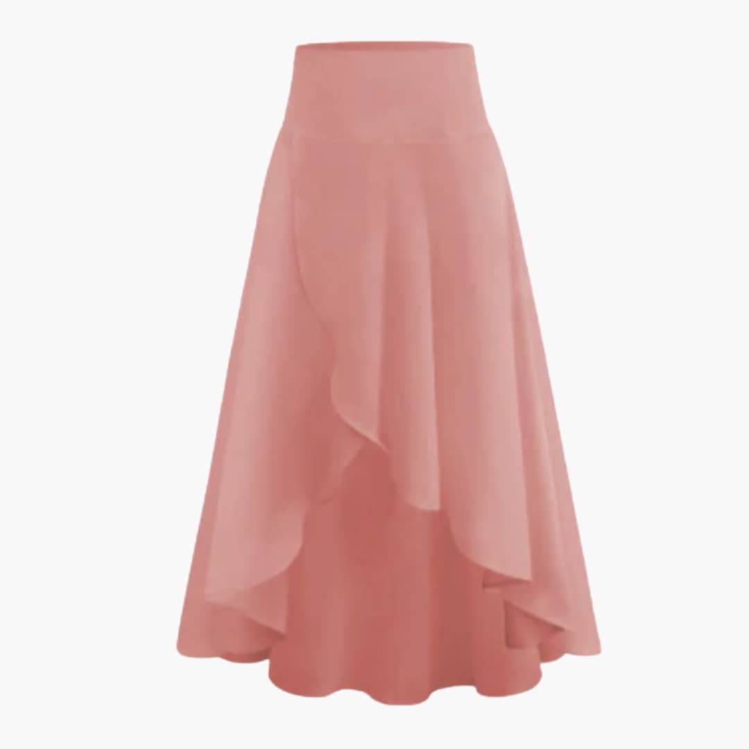 Women's Pleated Midi Skirt Elastic Waist