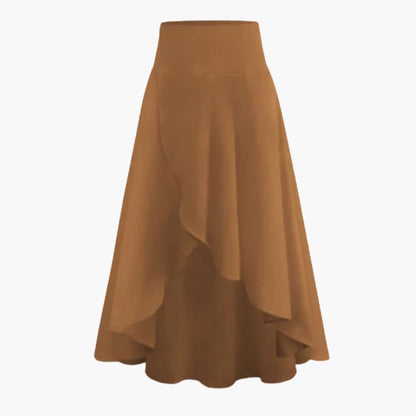 Women's Pleated Midi Skirt Elastic Waist