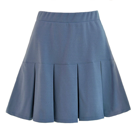 Women's Pleated Midi Skirt Elastic Waistband - Fashinoza