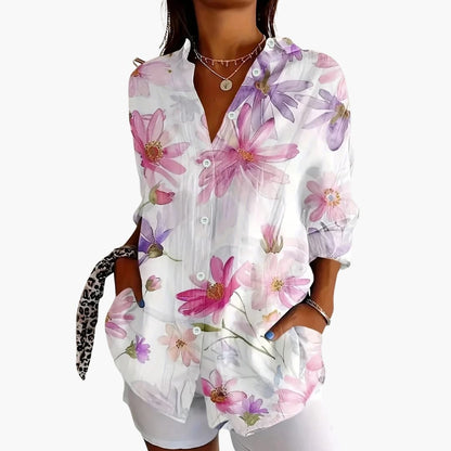 Women's Short Sleeve Loose Fit Blouse