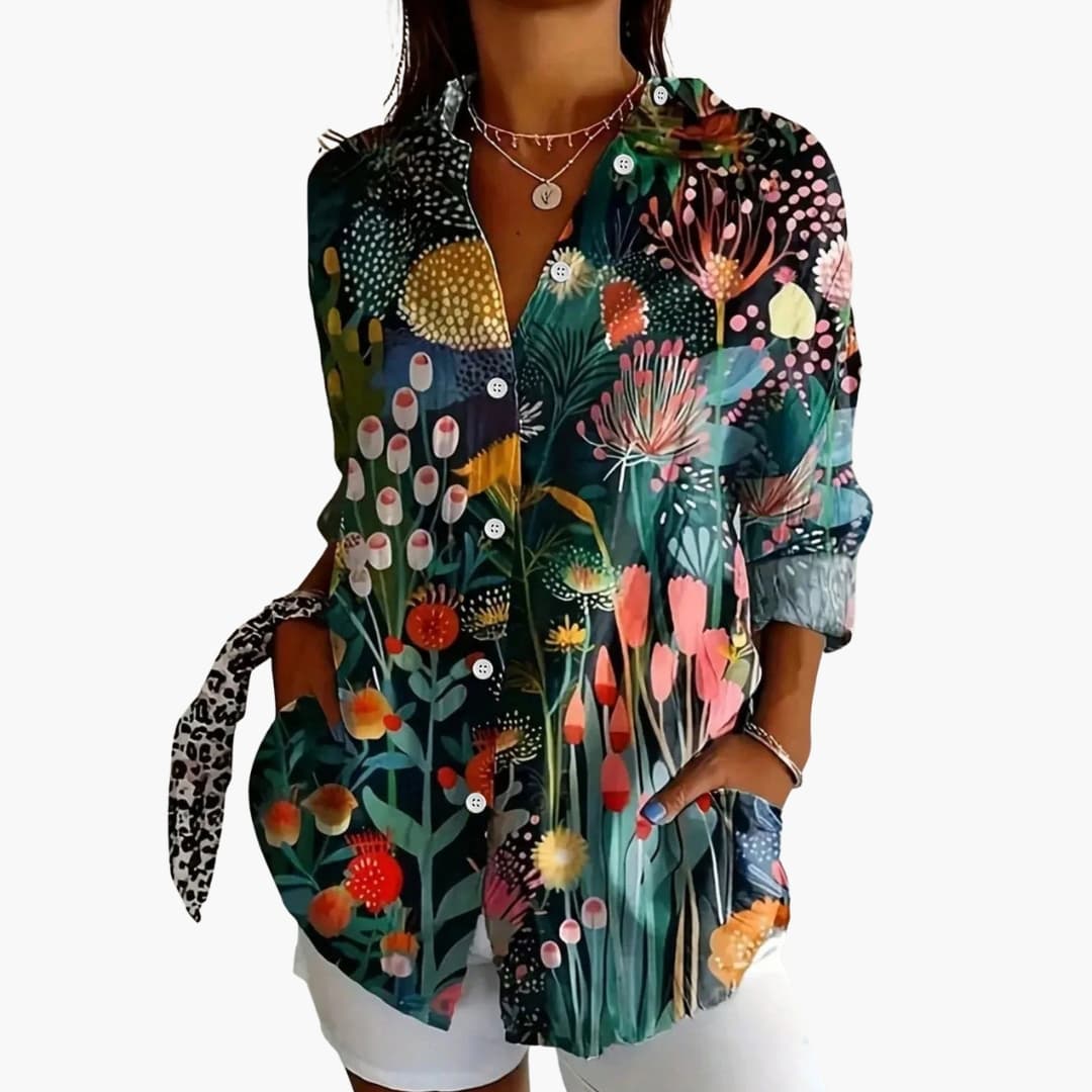 Women's Short Sleeve Loose Fit Blouse