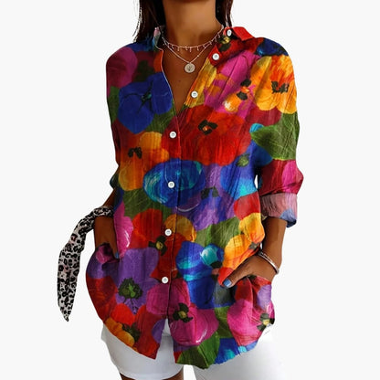 Women's Short Sleeve Loose Fit Blouse