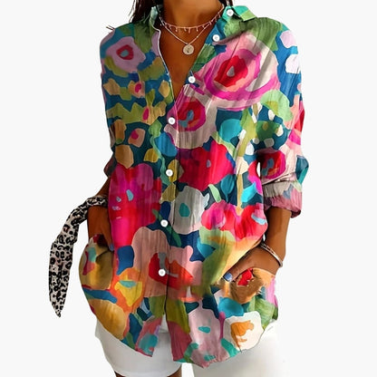 Women's Short Sleeve Loose Fit Blouse