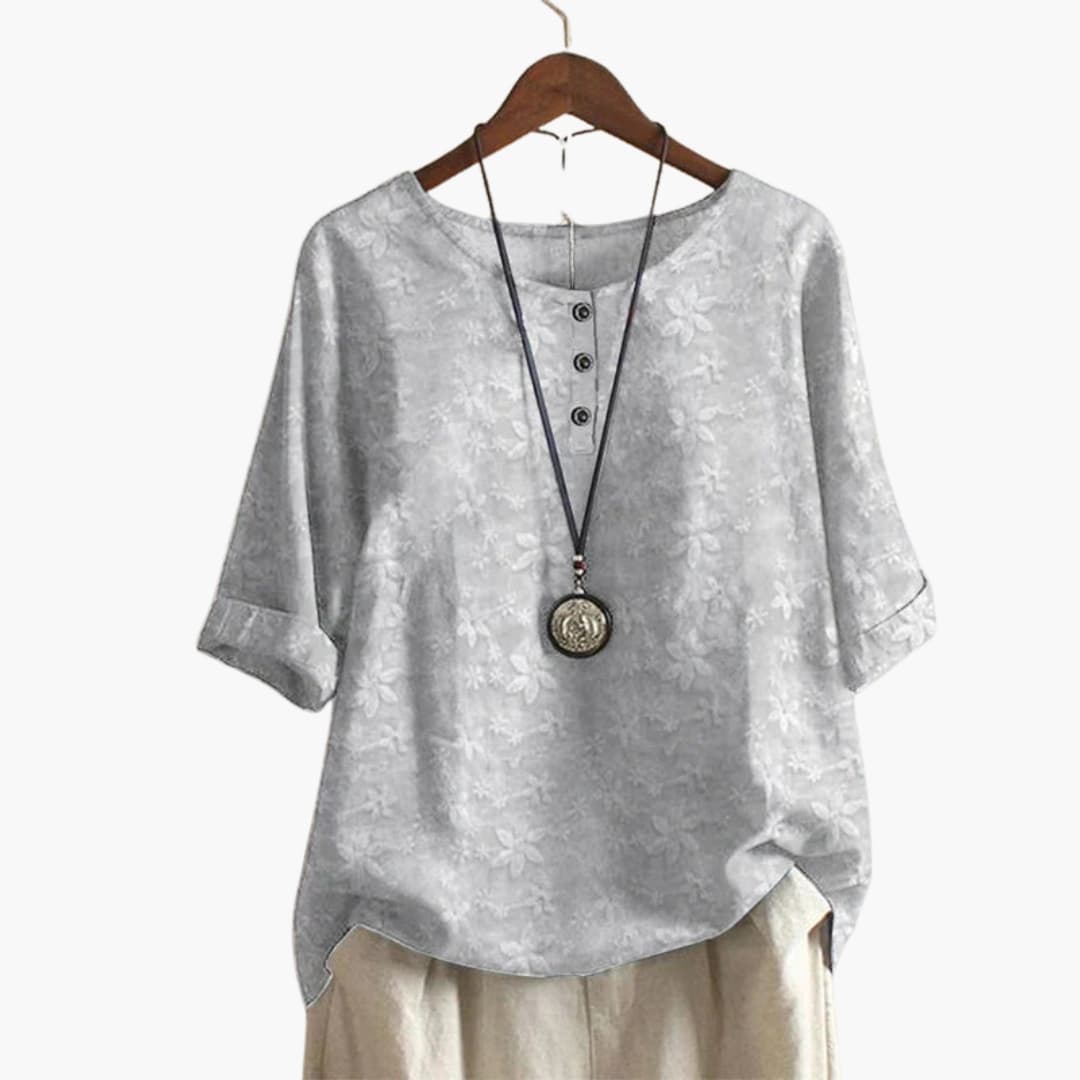 Women's Long Sleeve Blouse Loose Fit Printed
