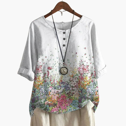 Women's Long Sleeve Blouse Loose Fit Printed