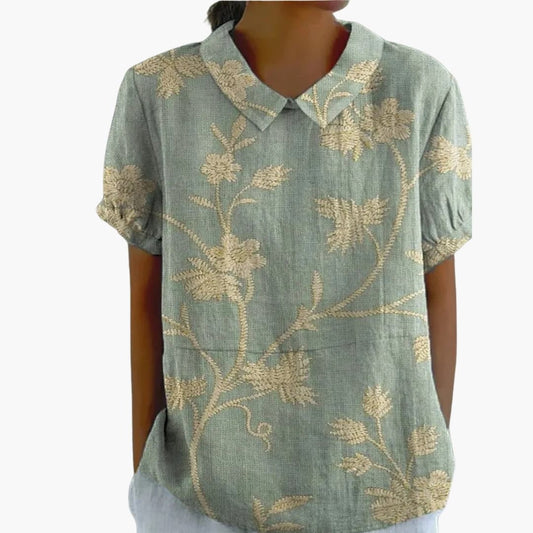 Women's Long Sleeve Button-Down Shirt Loose Fit - Fashinoza