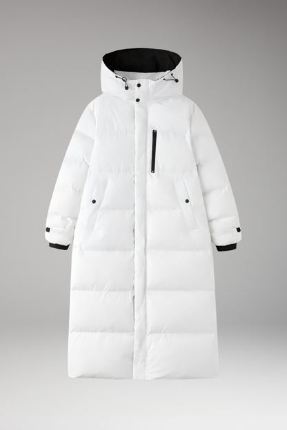 Women's Quilted Puffer Coat Hooded Long - 
Fashinoza