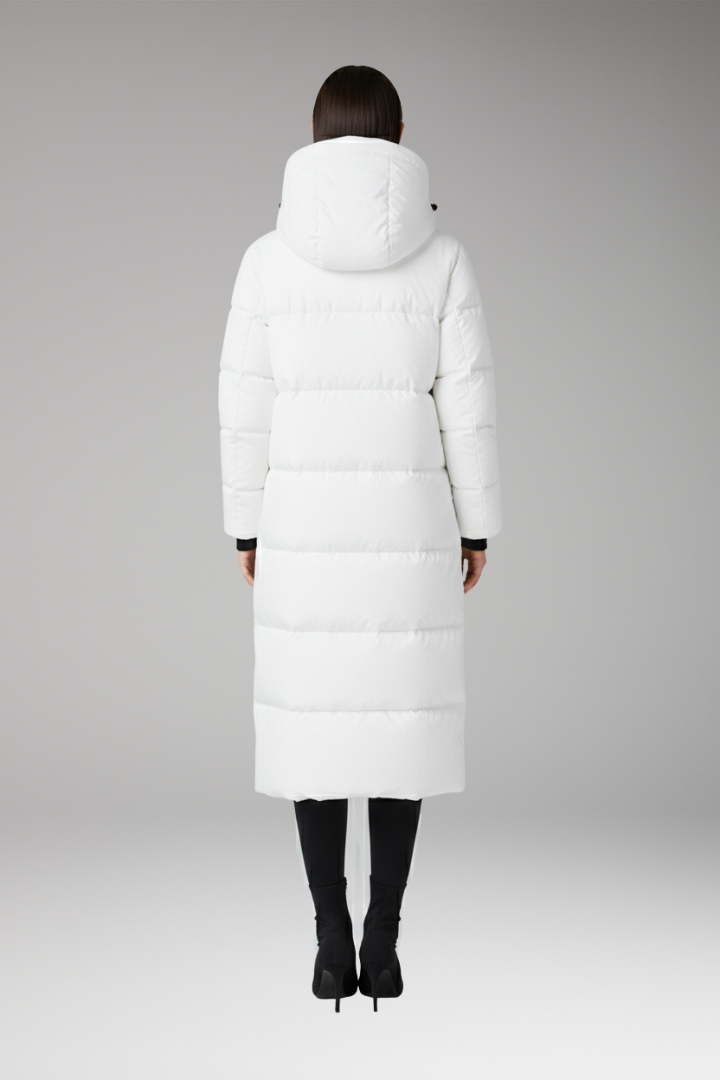 Women's Quilted Puffer Coat Hooded Long