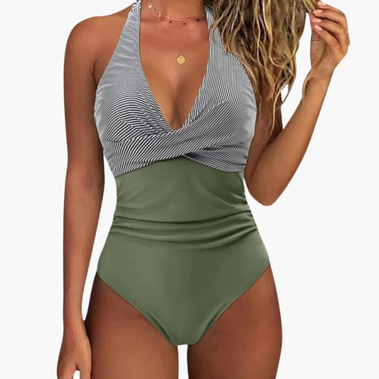 Women's Push Up One Piece Swimsuit Adjustable Strap - Fashinoza