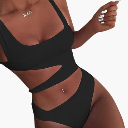 Women's Push Up One Piece Swimsuit Padded Adjustable Straps