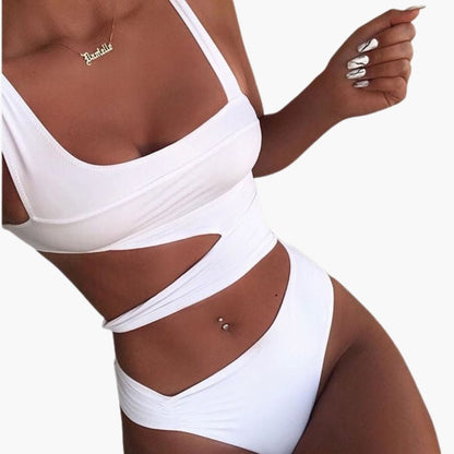 Women's Push Up One Piece Swimsuit Padded Adjustable Straps