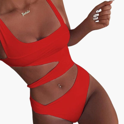 Women's Push Up One Piece Swimsuit Padded Adjustable Straps