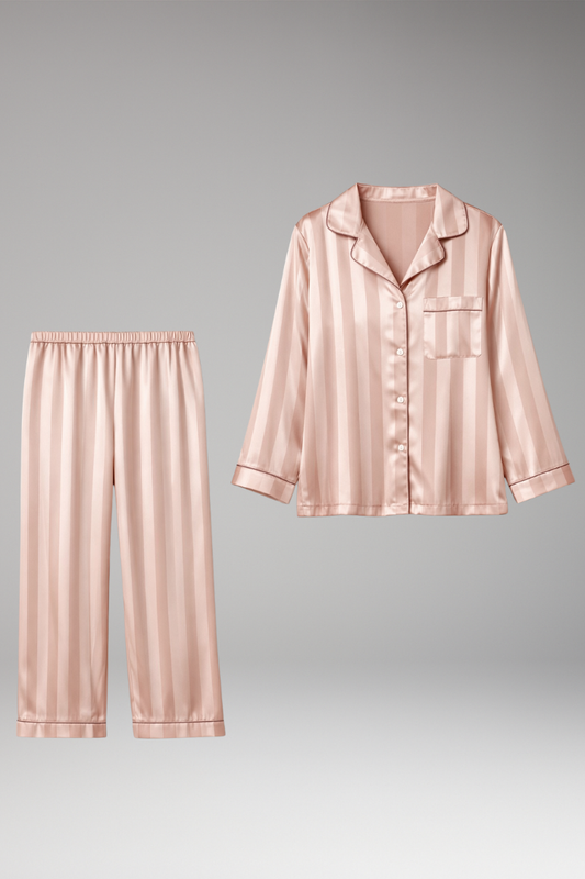 Women's Pyjama Set Button Straight Pants - 
Fashinoza