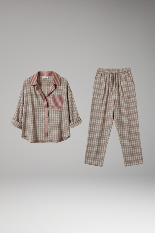 Women's Checked Flannel Pyjama - 
Fashinoza